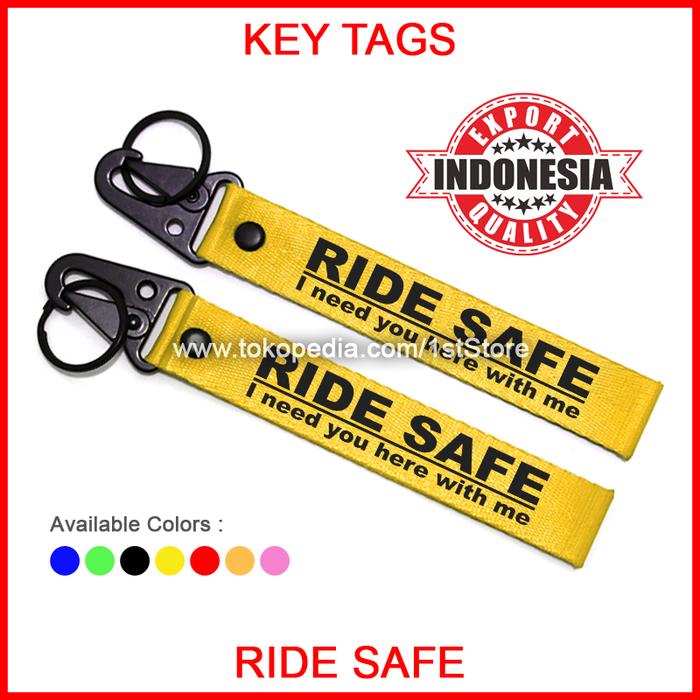 Gambar Gantungan Kunci Ride Safe Key Chain Motor Quotes Souvenir Hadiah Unik - Kuning dari The 1st Store undefined Tokopedia