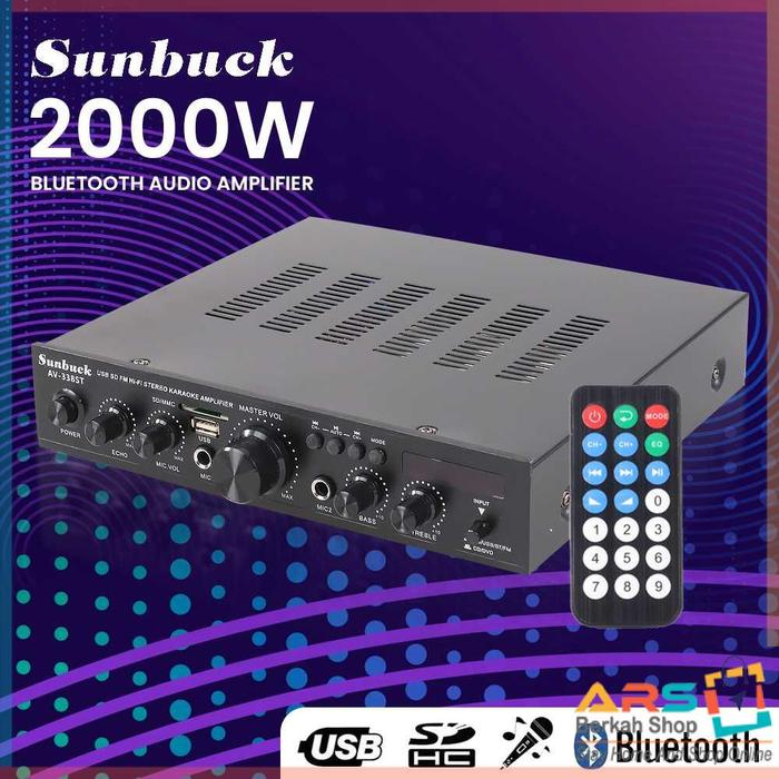 Gambar Sunbuck Bluetooth EQ Audio Amplifier KaraokeHomeTheater 2000W AV-326BT - AV-338ST dari ARS Berkah Shop2 undefined Tokopedia