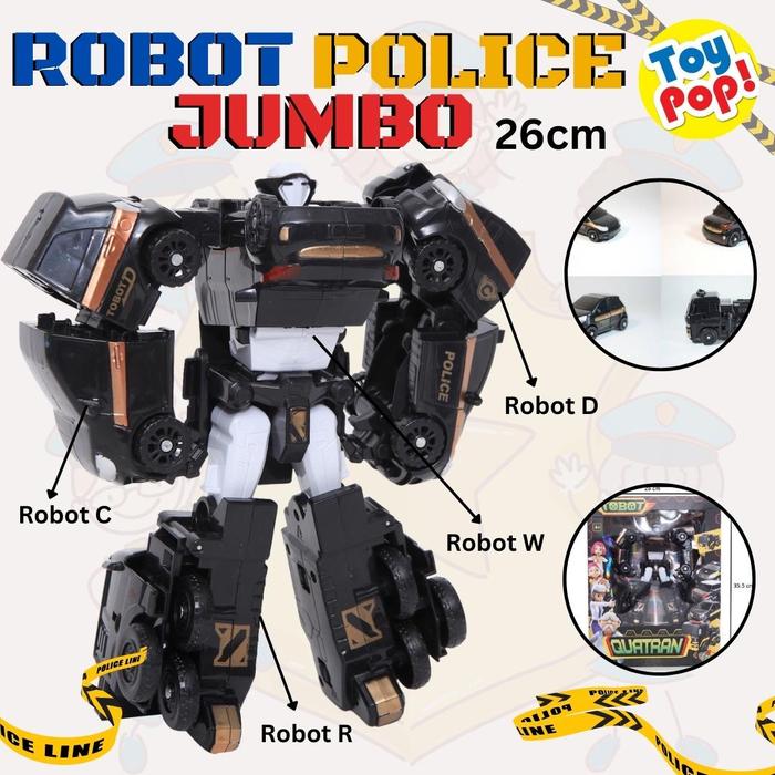 Gambar Robot Tobot Quatran transformer Jumbo 26 cm mainan anak laki-laki dari Toypop! undefined Tokopedia