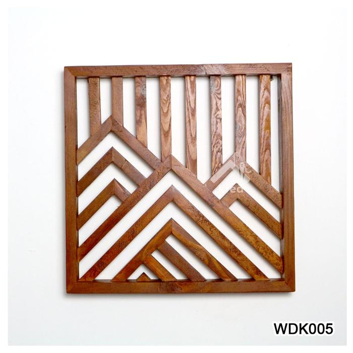 Gambar Graphic Wood Geometric Dimensional Wall Art - WDK005-COKLAT dari KREASITANGANSHOP undefined Tokopedia
