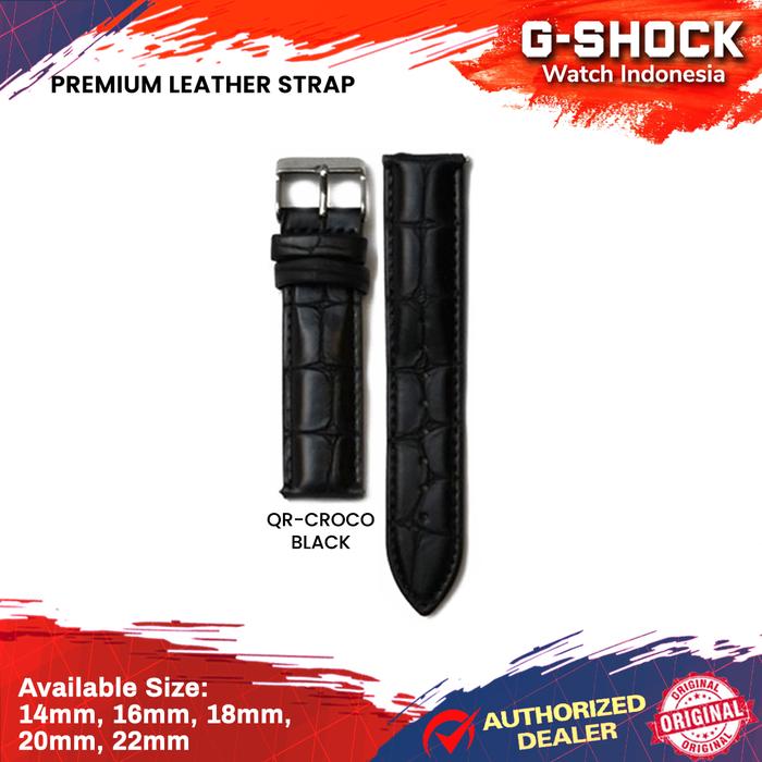Gambar Quick Release Strap Premium Leather Tali Kulit 14mm 18mm 20mm 22mm - QR-Croco Black, 16mm dari G-Shock Watch Indonesia undefined Tokopedia