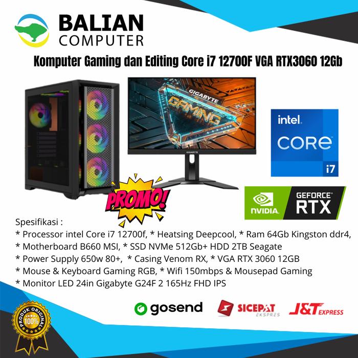 光るゲーミングPC 勤める i7-12700KF RTX3060 32G Wi-Fi