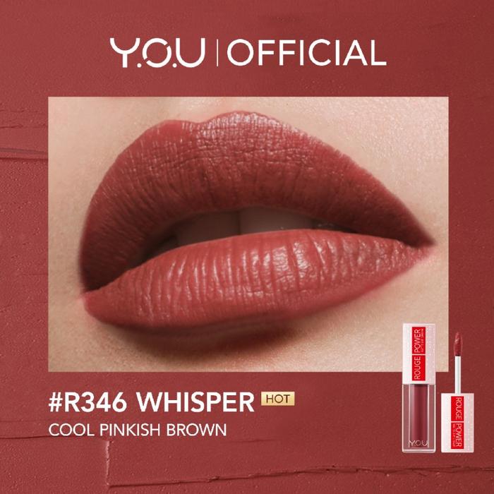 Gambar YOU Rouge Power Matte Lip Cream - Tahan 18 Jam | Matte Finish - R346-Whisper dari Mipobee Indo undefined Tokopedia