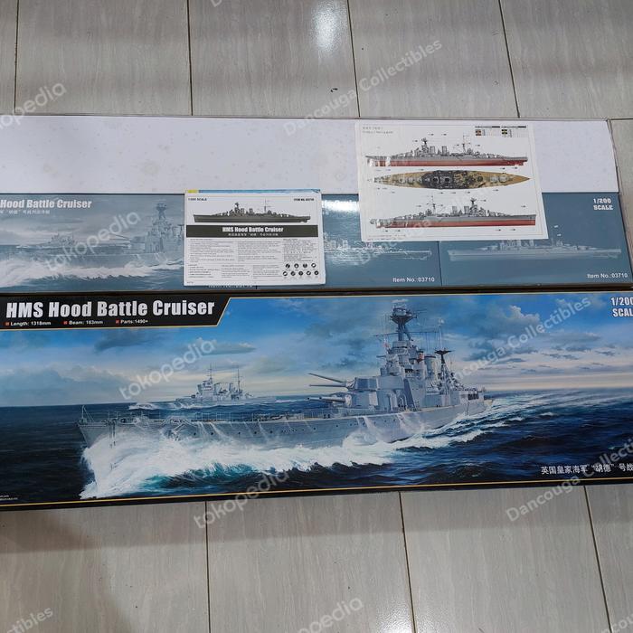 Gambar trumpeter 1/200 hms hood british battlecruiser battleship kapal perang dari Dancouga Collectibles undefined Tokopedia