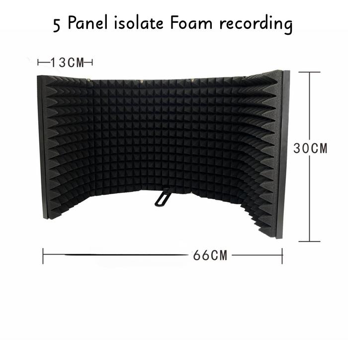 Gambar 1 set stand mic Besi with panel foam isolate and pop filter condenser - Panel 5 layar dari LCK Store. undefined Tokopedia