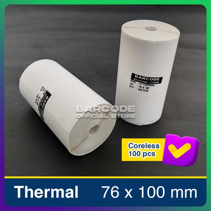 Gambar Label Sticker Direct Thermal Printer Bluetooth 80 mm 76x100mm / 80x100 - 76x100 dari Barcode Store Solutions undefined Tokopedia