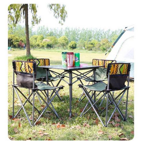 Gambar Folding Chair and Table Set Camping Outdoor Gear(COKLAT) dari SWEN STORE undefined Tokopedia