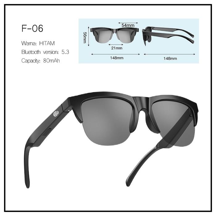 Gambar Smart Glasses Wireless Bluetooth Haeadset F06 Outdoor Bluetooth MP3 - F06 dari Elektro Shop08 undefined Tokopedia
