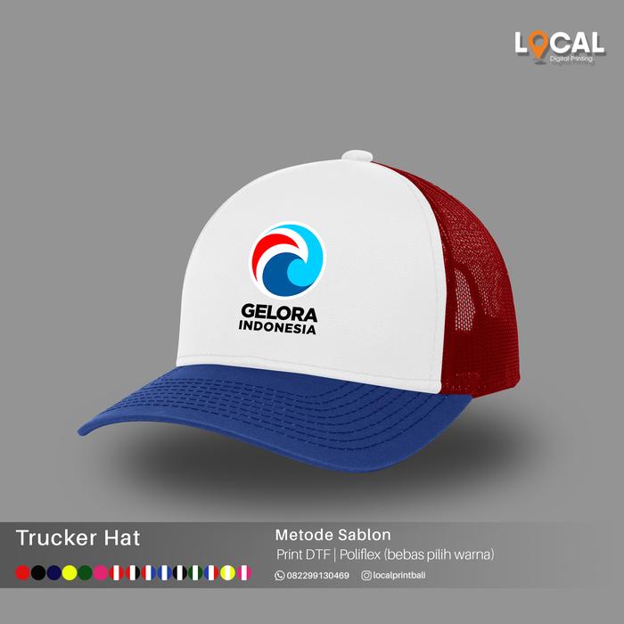 Gambar CUSTOM TOPI TRUCKER CAP EDISI PARTAI PEMILU 2024 - LOCAL PRINT - PARTAI GELORA dari Localprint undefined Tokopedia