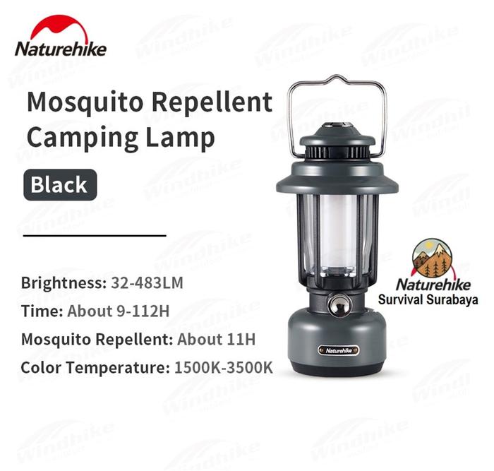 Gambar LENTERA CAMPING ANTI NYAMUK NATUREHIKE CNH22DQ011 - Grey dari Naturehike Survival undefined Tokopedia