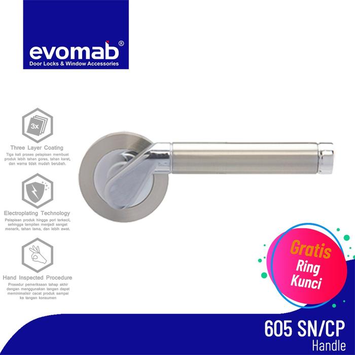 Gambar evomab Lever Handle Pintu Silver Tipe 605 - Handle dari evomab undefined Tokopedia