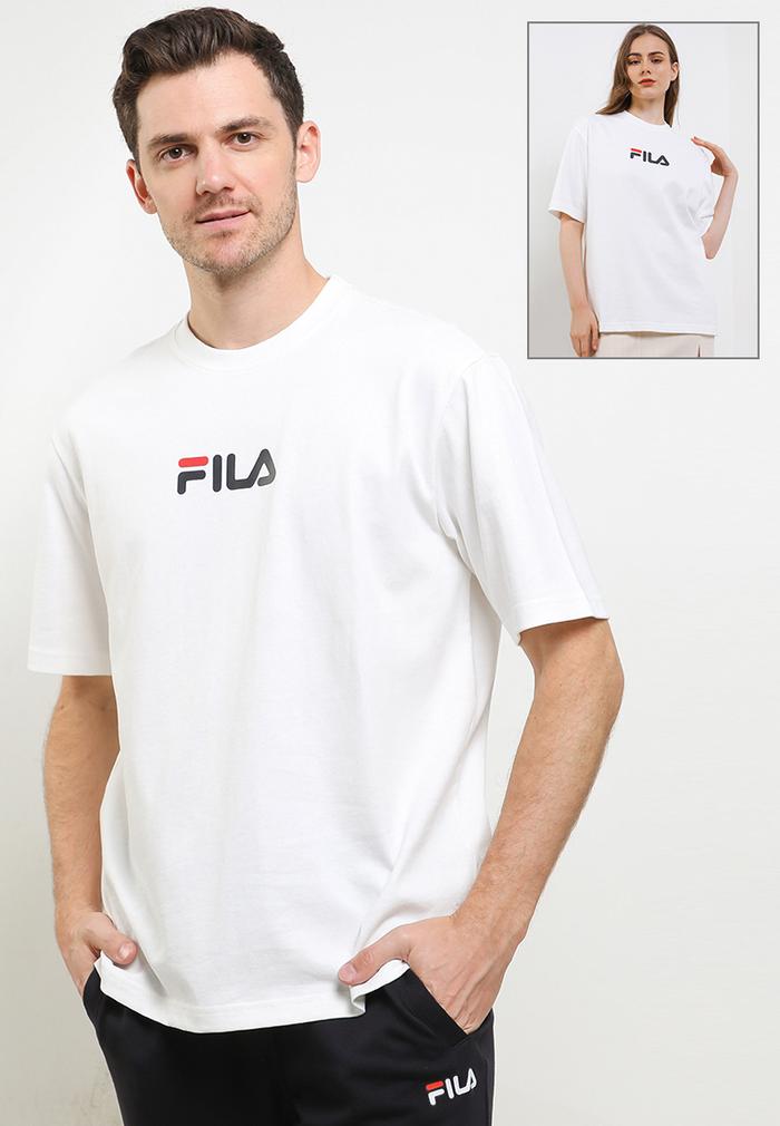 Gambar FILA Tennis Lifestyle T-Shirt Unisex Zello - White - S dari FILA Official Store undefined Tokopedia