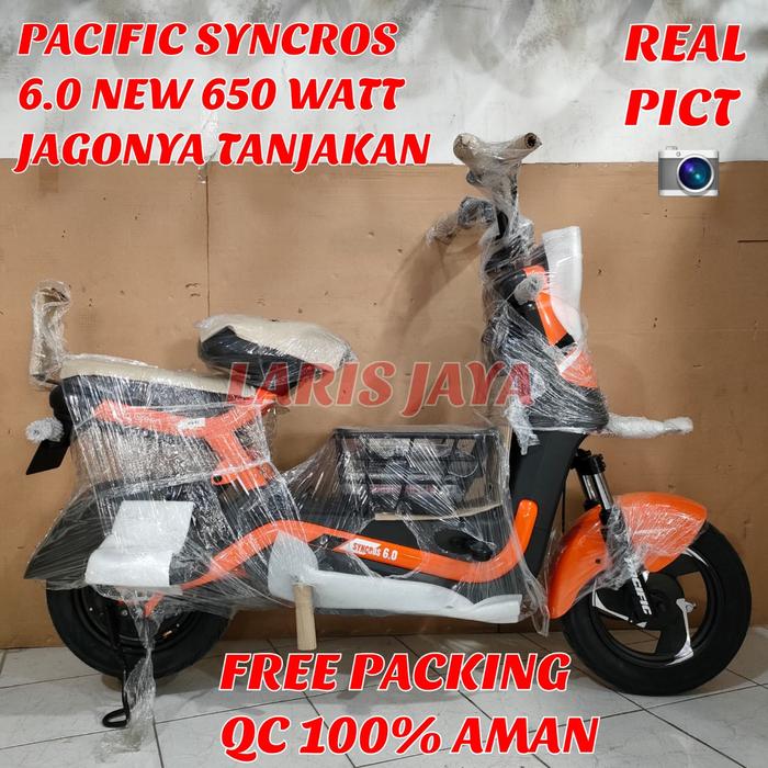 Gambar Sepeda listrik pacific syncros 6.0 sepeda motor listrik pacific 650 w - Orange dari LARIS JAYA SEPEDA undefined Tokopedia