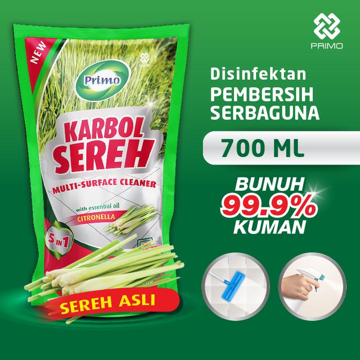 Gambar PRIMO Karbol Sereh Asli & PREMIUM 700 mL Pembersih Serbaguna Anti Kuman - Asli dari Primo Official Store undefined Tokopedia