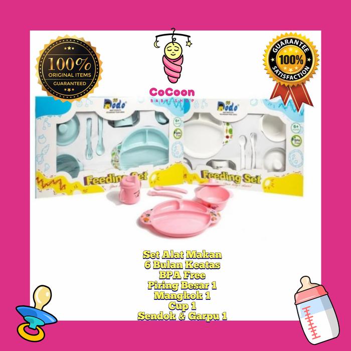 Gambar Hampers Lahiran Bayi Set Paket Alat Makan Bayi Feeding Set Dodo Besar - Biru dari cocoonbabyshop undefined Tokopedia