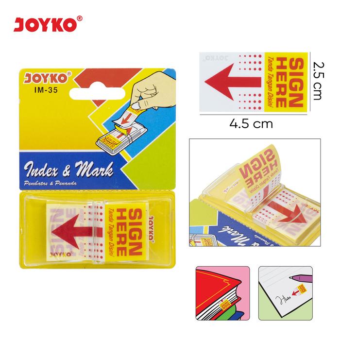 Gambar Joyko Sticky Notes "Sign Here" Memo / Sticker Tempel Sign Here Joyko - IM-35 dari Raja Stationery undefined Tokopedia