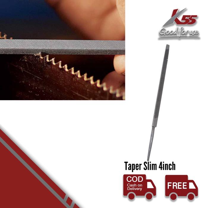 Gambar K55 Kikir Besi Satuan Gepeng Setengah Bulat Taper Slim 8-10inch - Teper Slim 4" dari MST TOOLS undefined Tokopedia