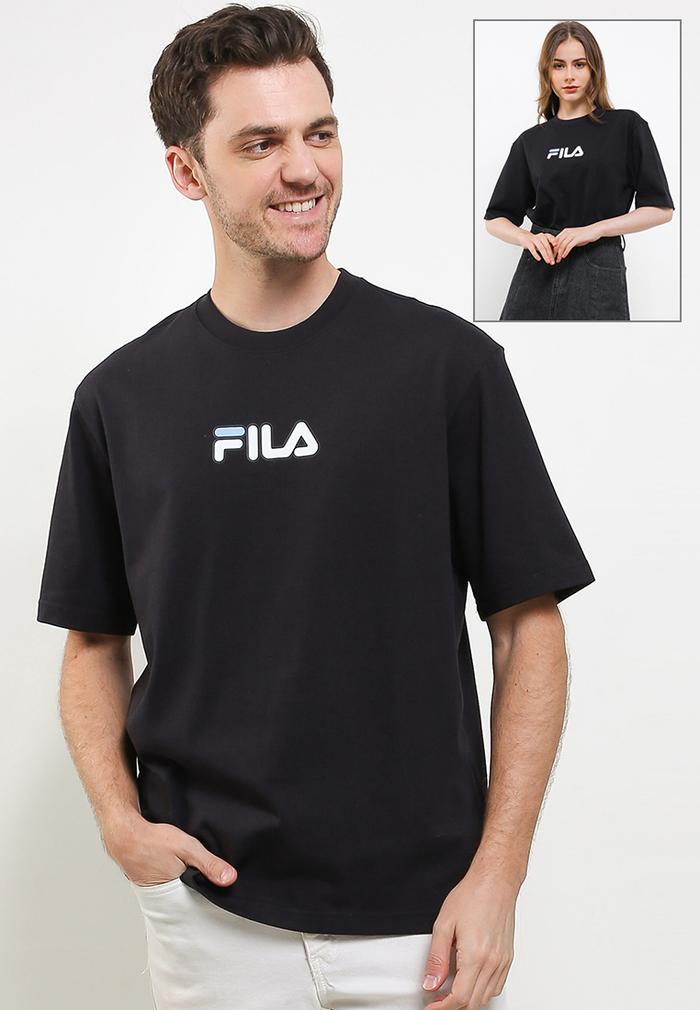 Gambar FILA Tennis Lifestyle T-Shirt Unisex Zello - Black - L dari FILA Official Store undefined Tokopedia