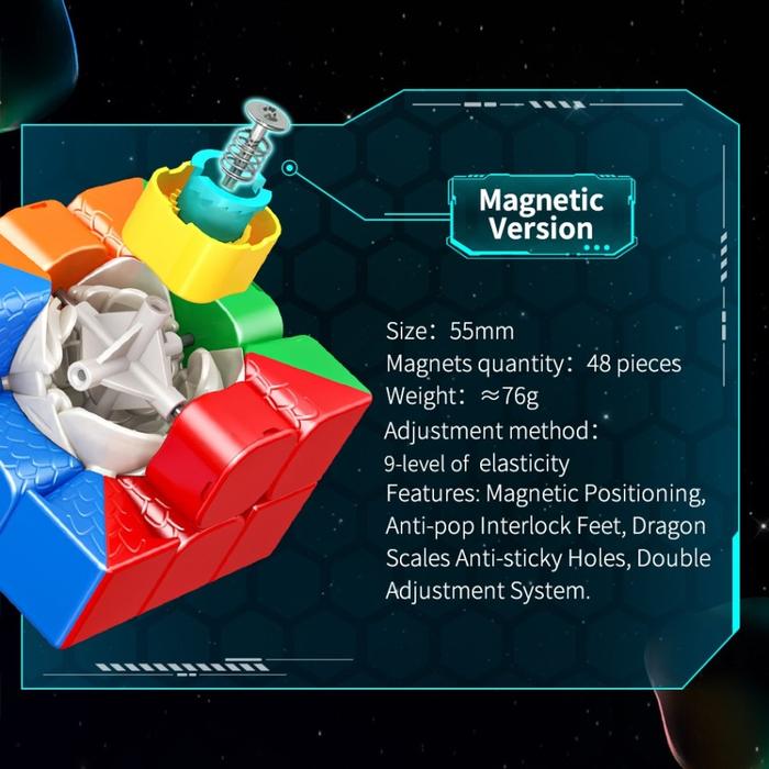 Gambar Magic Cube 3x3 MoYu HuaMeng YS3M 2022 Puzzle Kubus 3x3 Magnetic Stickerless Maglev - MAGNETIC dari MagicCubeStore undefined Tokopedia