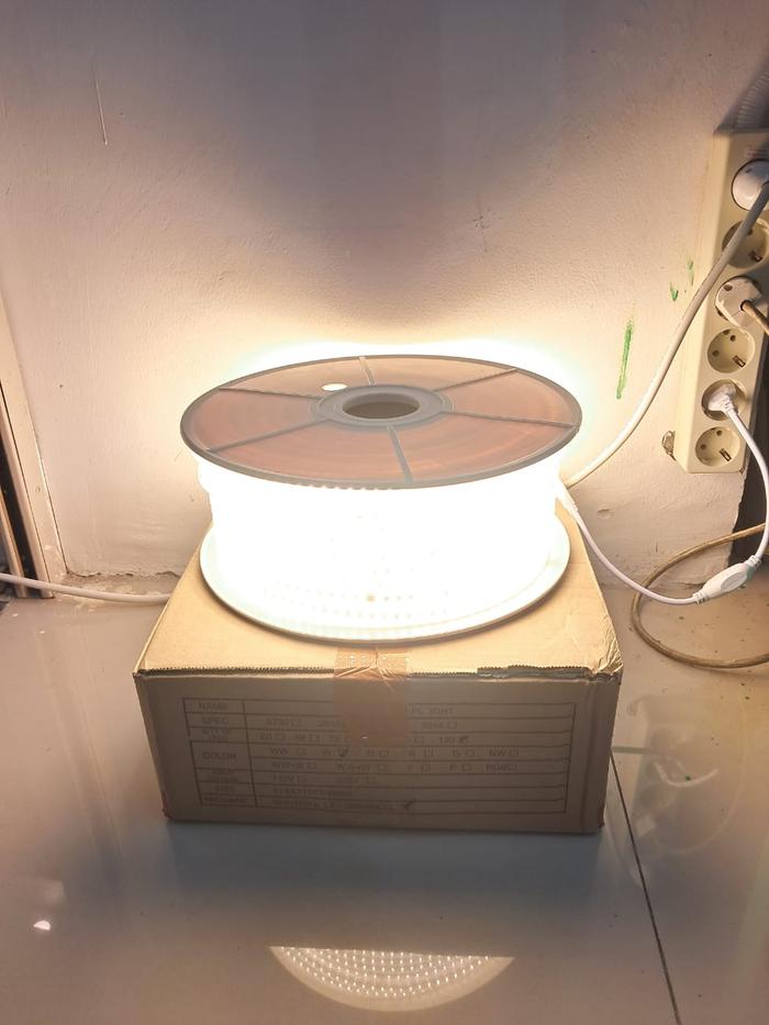 Gambar Lampu Led Strip Selang SMD 220v Mata Rapat 120Led 1 roll 100M - Kuning Meteran dari SSlistrik undefined Tokopedia