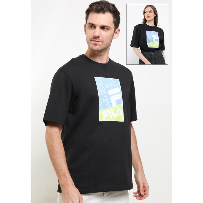 Gambar FILA Tennis Lifestyle T-Shirt Unisex Zolah - Black - S dari FILA Official Store undefined Tokopedia