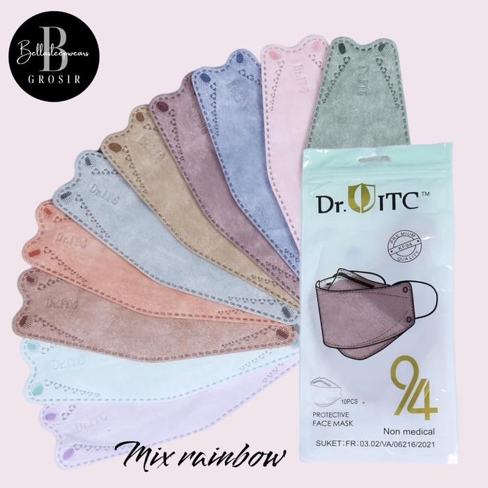 Gambar KF94 DR ITC RAINBOW GRADATION MIX/10- MASKER KF94 4PLY GRADASI PELANGI - KF94 ITC RBW/10 dari BELLASLEEPWEARS undefined Tokopedia