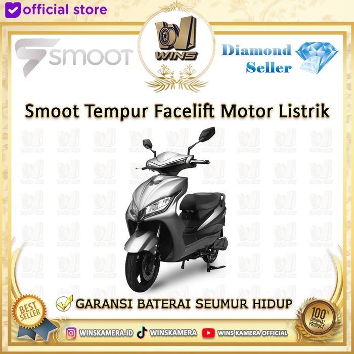 Gambar Smoot Tempur Facelift Generasi ke 3 Motor Listrik Lithium ION Battery - Abu-abu, Non Subsidi dari WINS OFFICIAL STORE undefined Tokopedia