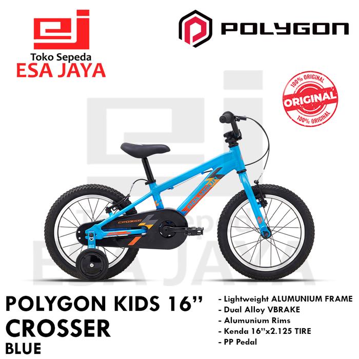 Gambar Polygon BMX Kids Crosser 16 Sepeda Anak Alumunium Black Blue - Biru dari Esa Jaya Official undefined Tokopedia