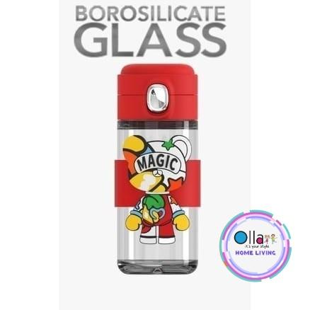 Gambar Glass Bottle Anak Lucu With FilterTea Anti Tumpah 380ML // MCC-562 - Merah dari Ollahomeliving undefined Tokopedia