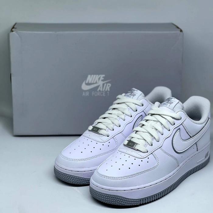 Nike Air Force 07 White Wolf Grey Original Resmi