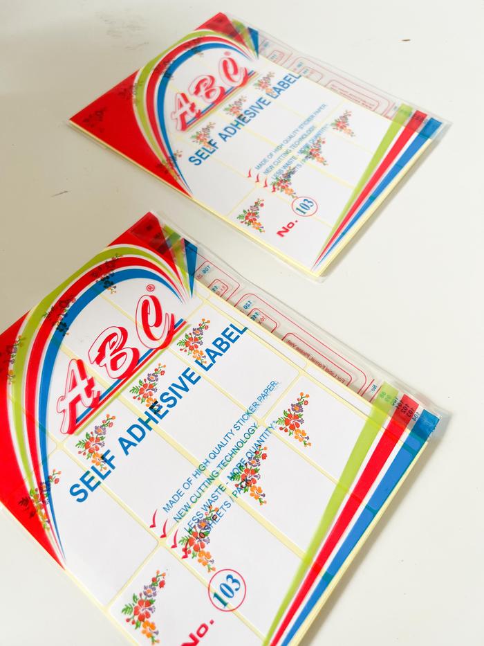 Gambar ABC Label Stiker 103 107 109 111 112 116 121 123 125 - 103 Motif dari PenPaper ID undefined Tokopedia