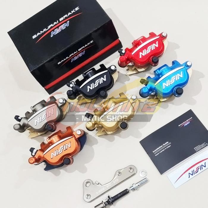 Gambar Kaliper Nissin Samurai 2 Piston Depan Mio Fino Fazzio Xride Jupiter MX - Gold dari NoLimitz undefined Tokopedia