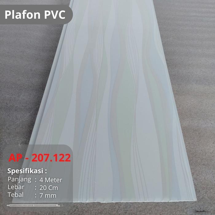 Gambar Plafon PVC Setara Shunda Tebal 7mm Harga Murah Distributor |Panjang 4m - AP-207.122 dari juragan interindo undefined Tokopedia