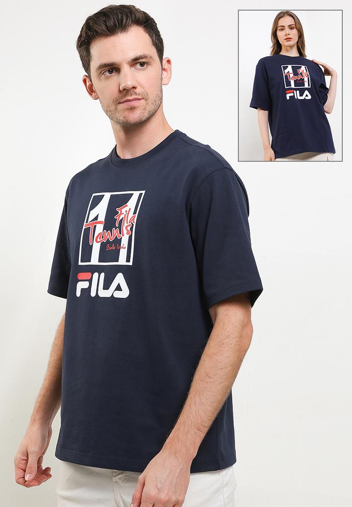 Gambar FILA Tennis Lifestyle T-Shirt Unisex Greta - Navy - XL dari FILA Official Store undefined Tokopedia