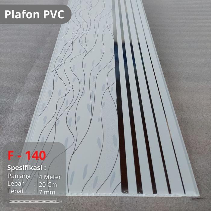 Gambar Plafon PVC Tebal 8mm Lebar 20cm setara Sunda HARGA Perlembar @4m 56.K - F - 140 dari Mitra Interior Modern undefined Tokopedia