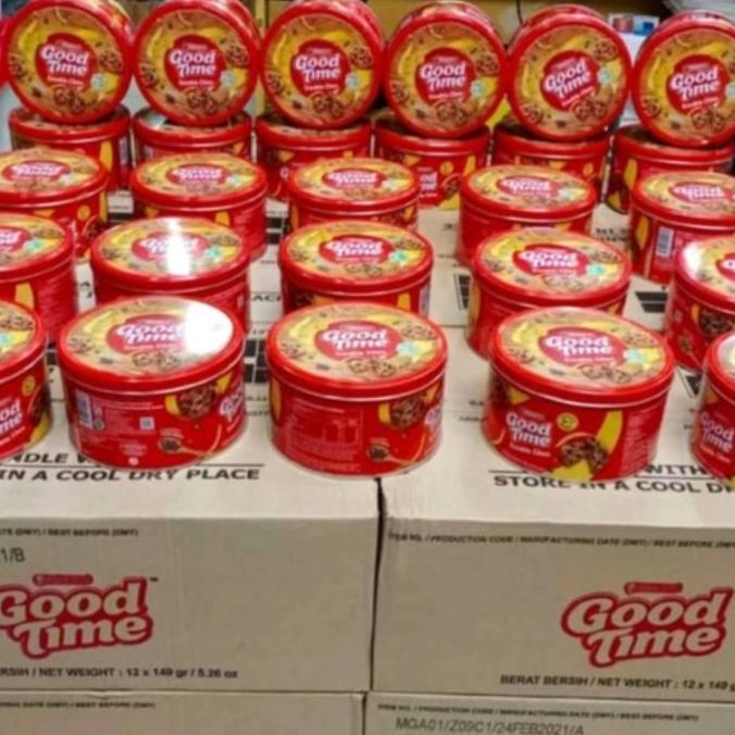 Gambar KUE KALENG 12 PCS / 1 KARTON GOOD TIME COOKIES 149 GR BISKUIT KALENG dari mellynabila1 undefined Tokopedia