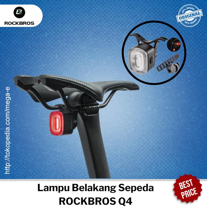Gambar Lampu Belakang Sepeda Rockbros Q4 Smart Light Sensor Rear MTB Roadbike dari Megasports_NEW undefined Tokopedia