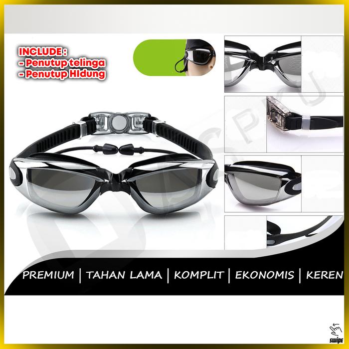 Gambar Kacamata Renang Fullset Berenang Menyelam Lensa Swimming Goggless Divi - Hitam dari Allstore PKU undefined Tokopedia