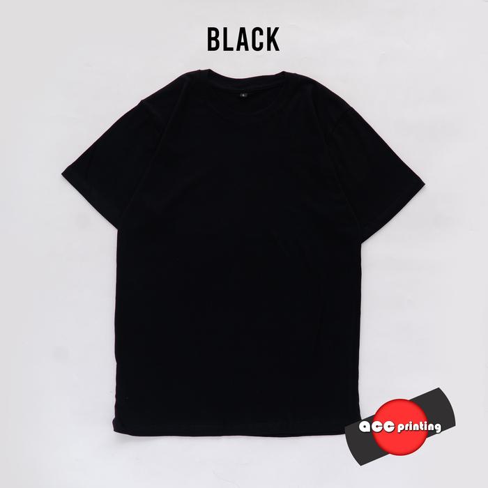 Gambar Kaos polos Combed 30s pria wanita unisex - Hitam, S dari Acc Printing undefined Tokopedia