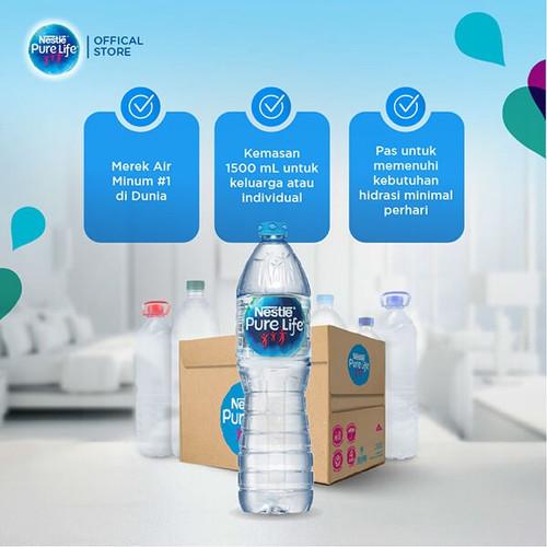 Gambar AIR MINERAL NESTLE PURE LIFE 1500ml (1 DUS ISI 12 BOTOL) @1.5 LITER dari FUJI GROCERY undefined Tokopedia