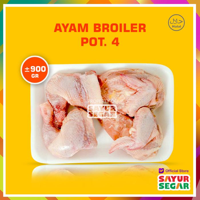 Gambar Ayam Broiler Potong 4 (±900Gr) Fresh Halal - Pot. 4 dari Sayur Segar undefined Tokopedia