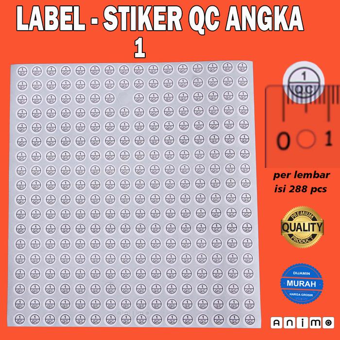Gambar STICKER QC ANGKA, STIKER QC PASSED , STIKER QUALITY CONTROL = 0,9 CM - 1 dari ANIMO LABEL undefined Tokopedia