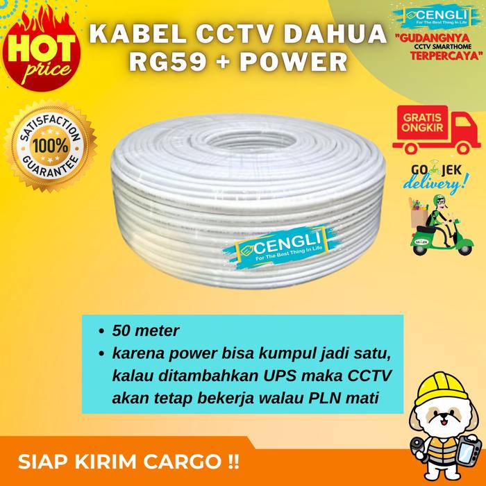 Gambar Kabel RG59 EDGE 50m / Kabel CCTV EDGE 100m RG 59 50 m / Kabel CCTV - RG59 DAHUA 50M dari Cengli Store undefined Tokopedia