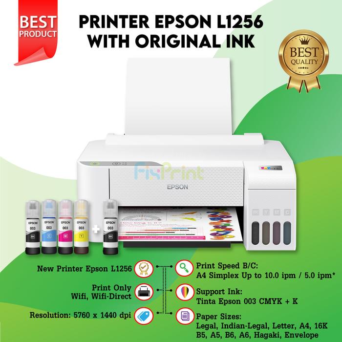 Gambar Printer Epson L1256 Print Only EcoTank Wireless ( White ) - Original Ink dari FixPrint Semarang undefined Tokopedia
