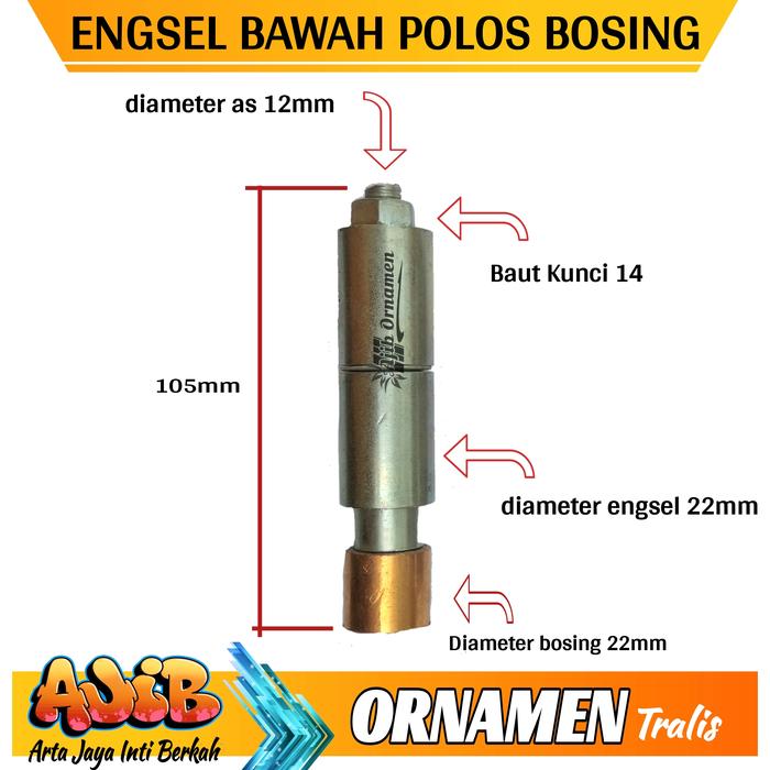 Gambar engsel pintu lipat handerson BAWAH roda bawah pintu garasi - RODA BOSING dari ajib ornamen undefined Tokopedia