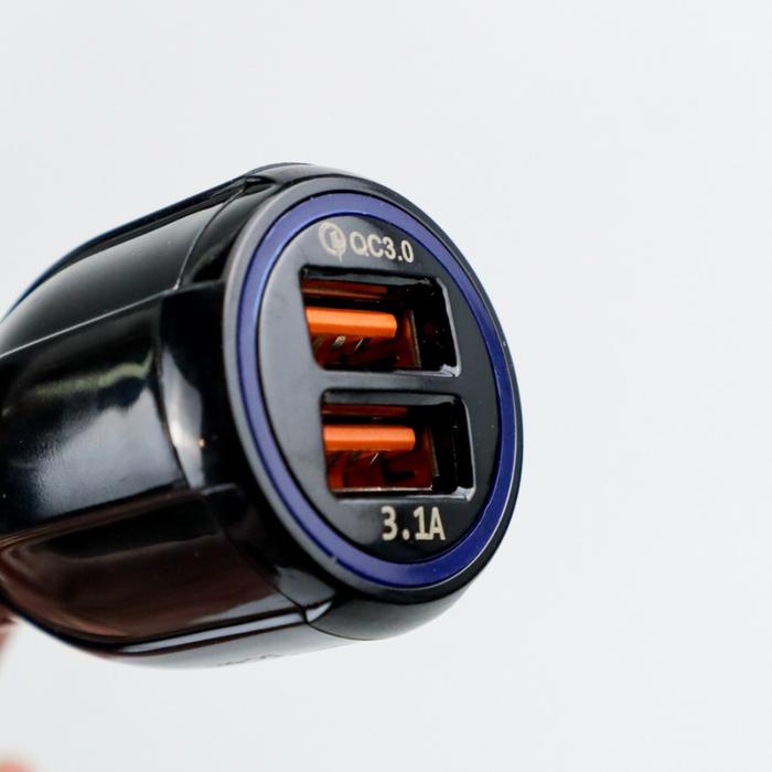Gambar Qualcomm Car Charger adapter Fast Charging 4 Port socket Casan Mobil - 2 PORT USB dari FM fit undefined Tokopedia
