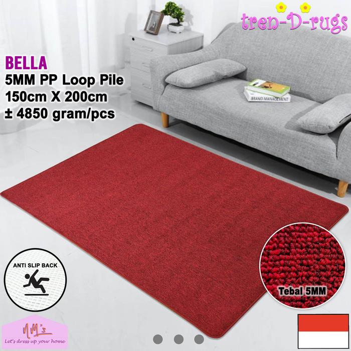 Gambar Tren-D-rugs karpet permadani polos alas ruang tamu anti slip 150x200 - Maroon dari NMs Lets dress up your home undefined Tokopedia