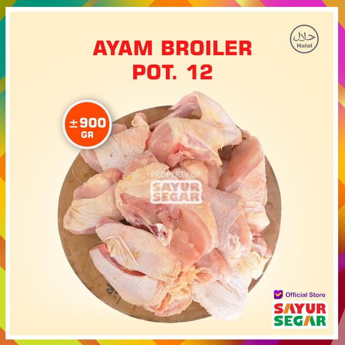 Gambar Ayam Broiler Potong 8 (±900Gr) Fresh Halal - Pot. 12 dari Sayur Segar undefined Tokopedia
