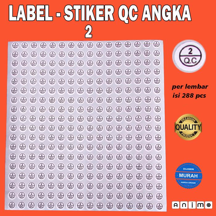 Gambar STICKER QC ANGKA, STIKER QC PASSED , STIKER QUALITY CONTROL = 0,9 CM - 2 dari ANIMO LABEL undefined Tokopedia