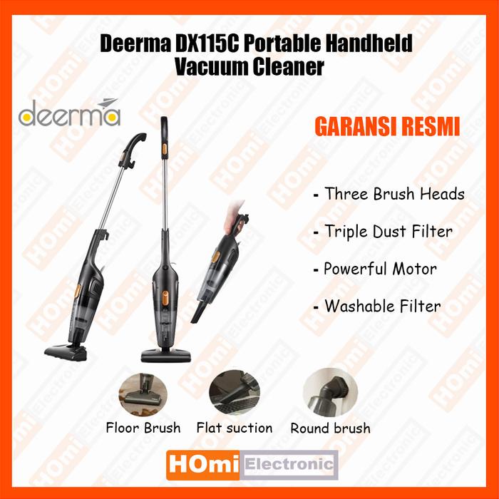 Gambar [GARANSI] Deerma DX115C Portable Handheld Vacuum Cleaner - DX115C dari Homi Electronic undefined Tokopedia